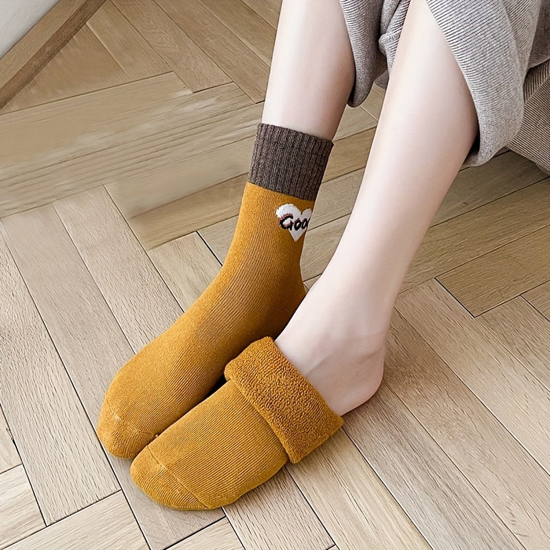 5 Pairs Colorblock Socks Women's Stockings