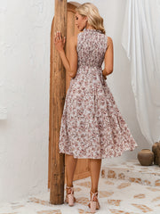  Ditsy Print Boho Tank Dress