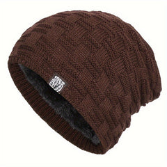 Knitted Winter Beanie Hat Fleece Lined Ear Protection