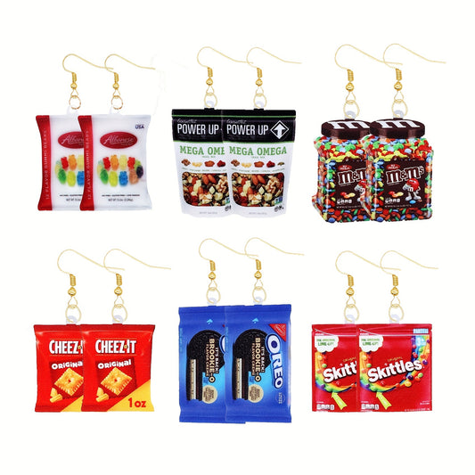 Funny Biscuit Dangle Earrings Acrylic Jewelry