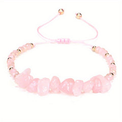 Colorful Crushed Stone Beads Braided Yoga Bracelet