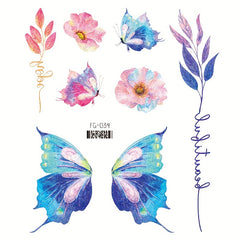 Butterfly & Dream Wing Glitter Tattoo Stickers for Eye Makeup Festivals Parties