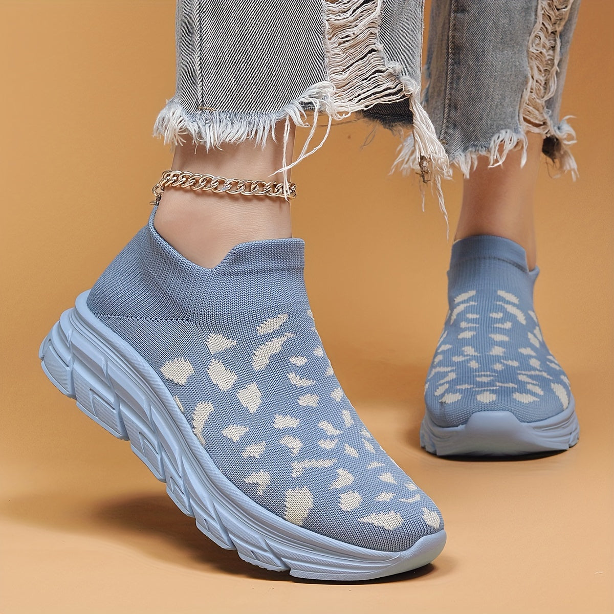 Women's Heighten Flyknit Sneakers Casual Wear Resistance Shoes