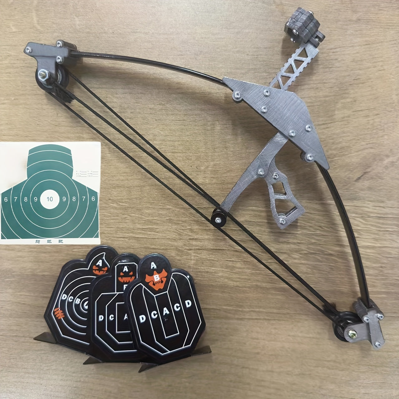 Mini Composite Bow Archery Set Stainless Steel Mini Bow With Targets
