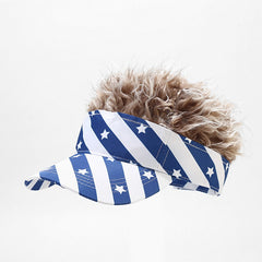 Sun Visor Hat With Spiked Hairs Baseball Cap