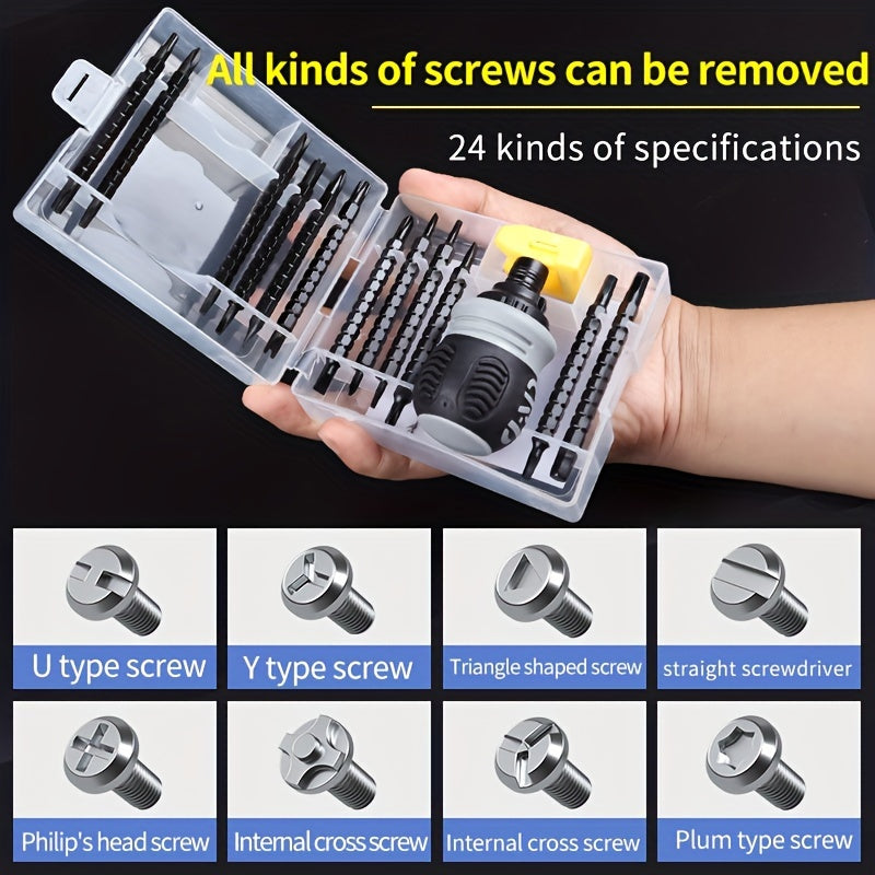 26-in-1 Ratchet Dual Screwdriver Set Labor-saving Mini Special-shaped Set