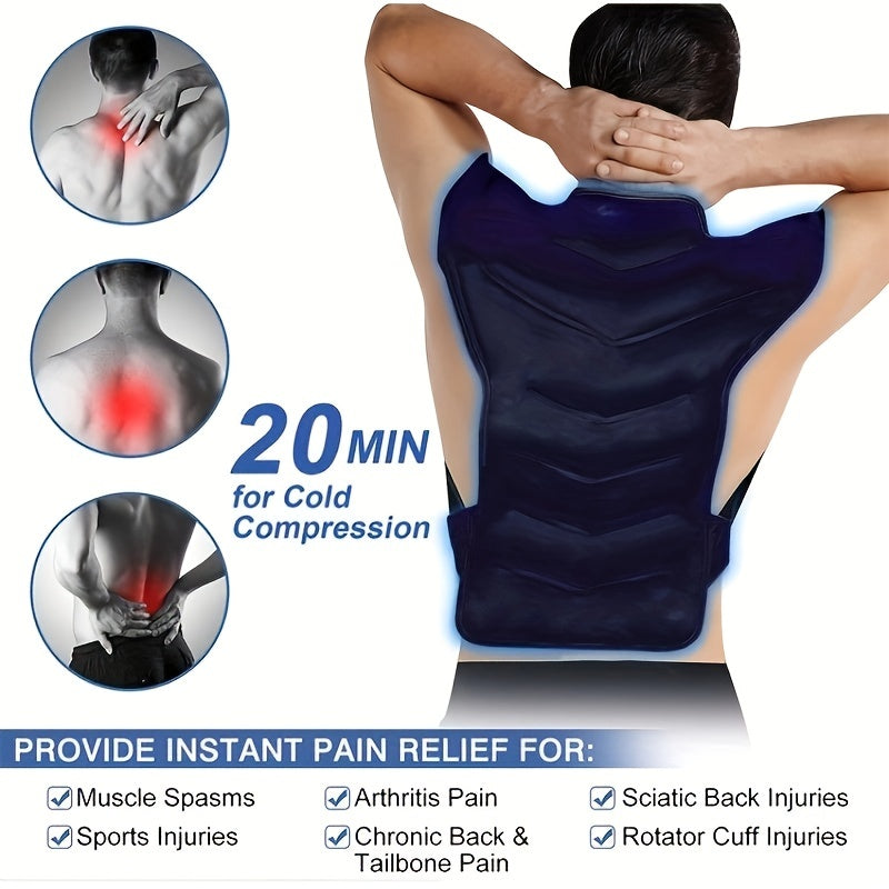 Large Ice & Hot Pack for Shoulder & Back - Reusable Full Back Ice Pack