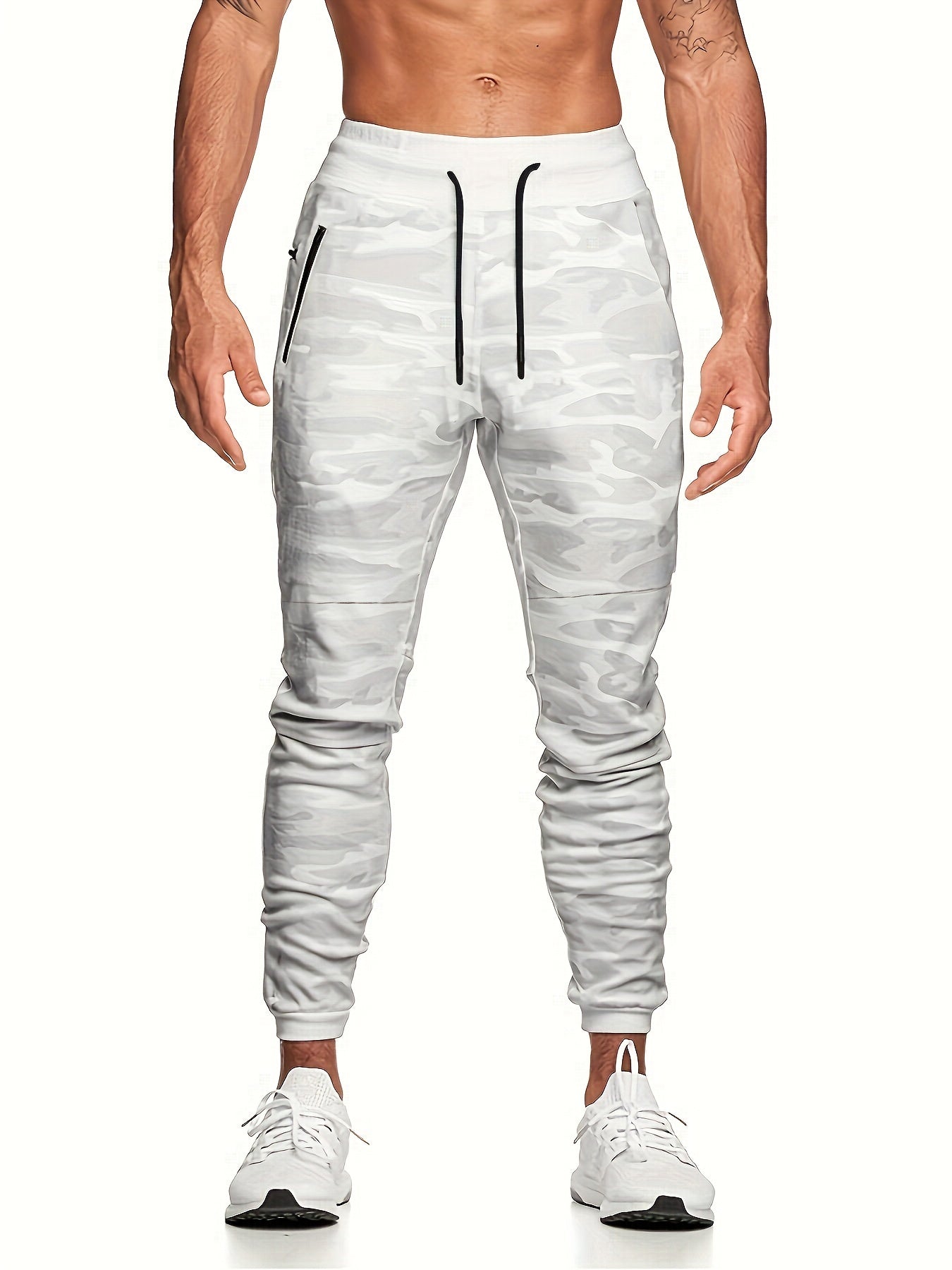 Camouflage Men's Sports Pants with Zipper Pocket