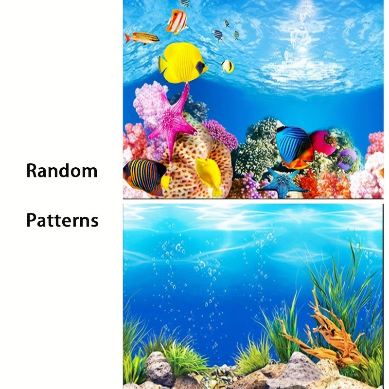 Double Sided Aquarium Background Stickers - Enhance Fish Tank Decor