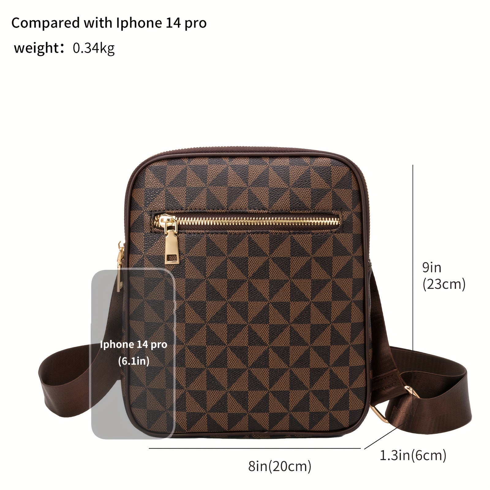 Men's Leather Crossbody Bag Vertical Shoulder Bag Casual Travel Messenger