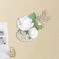 Wrist Corsage & Boutonniere Set for Bridal Wedding