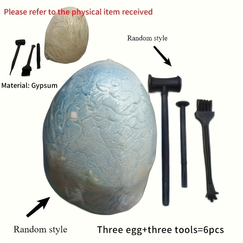 6pcs Dinosaur Egg Digging Toys Excavation Games