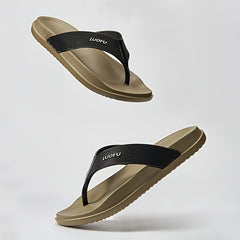 LUOFU Men's Quick Dry Beach Flip-flops in Khaki