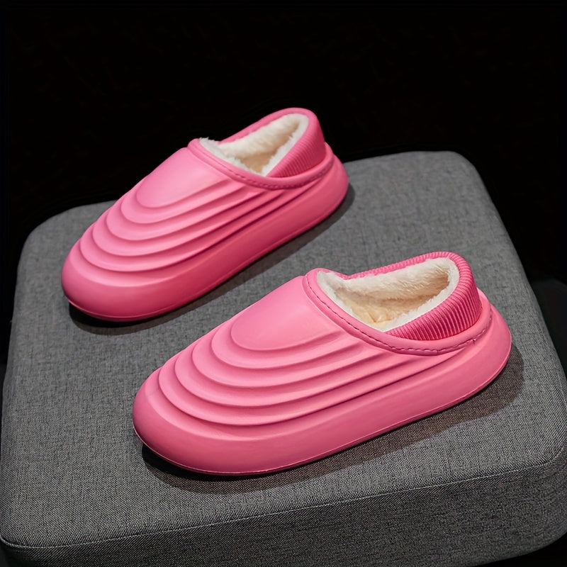 Boys Comfortable Non Slip Fleece House Shoes Soft Bottom Walking Shoes
