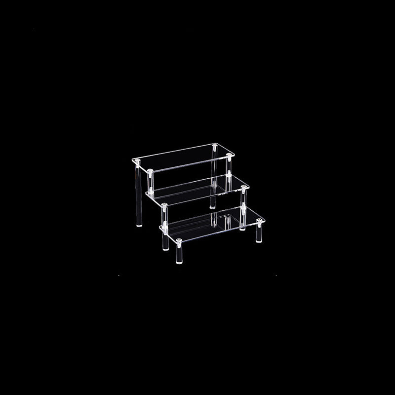 Acrylic Perfume Organizer Tiered Display Stand Transparent