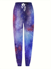 Women's Plus Painting Print Joggers with Pockets
