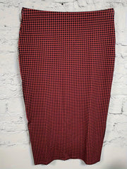 Women's Plus Plaid Print High Rise Bodycon Midi Skirt