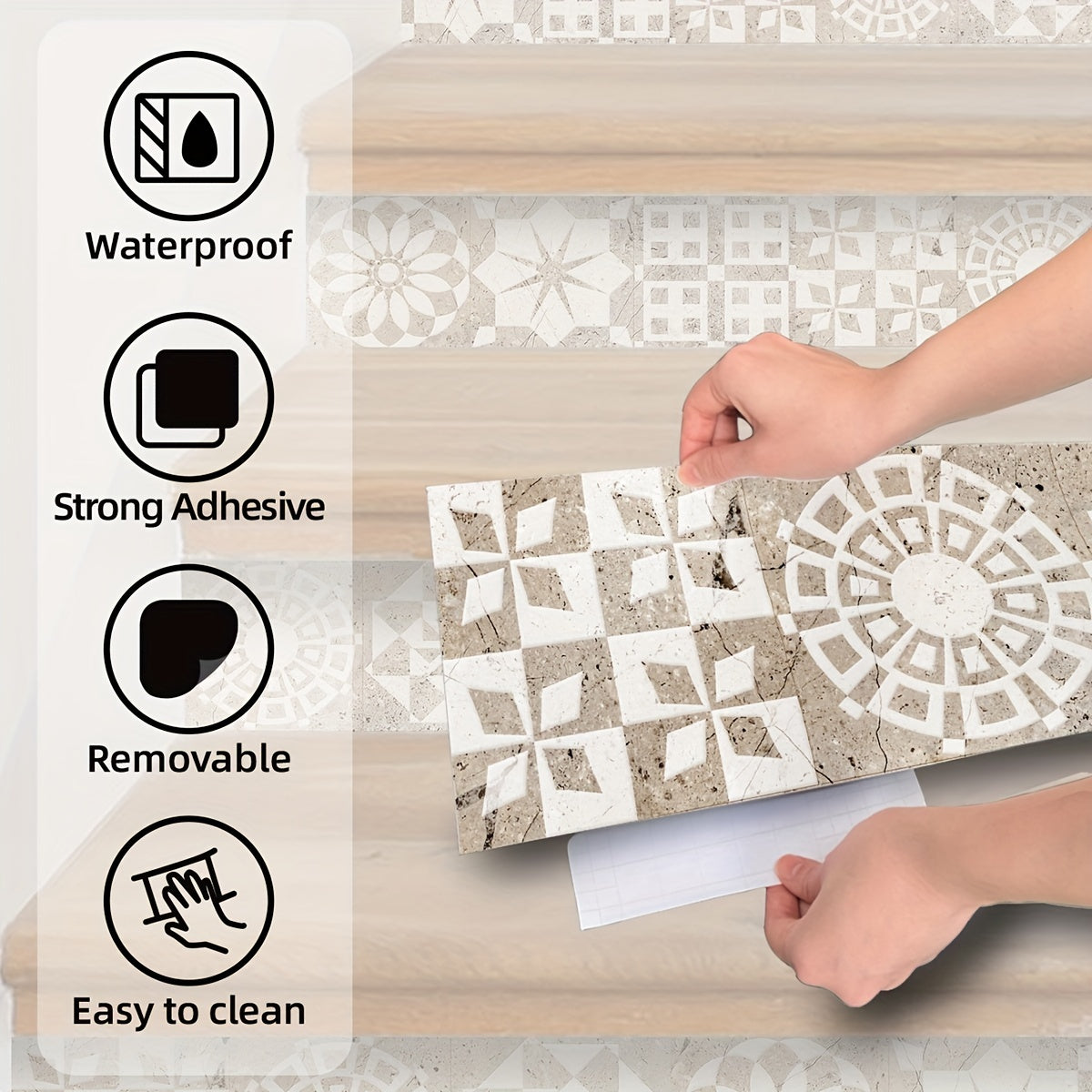 Roll Style Printed Sticker for Stairs 106x18 cm