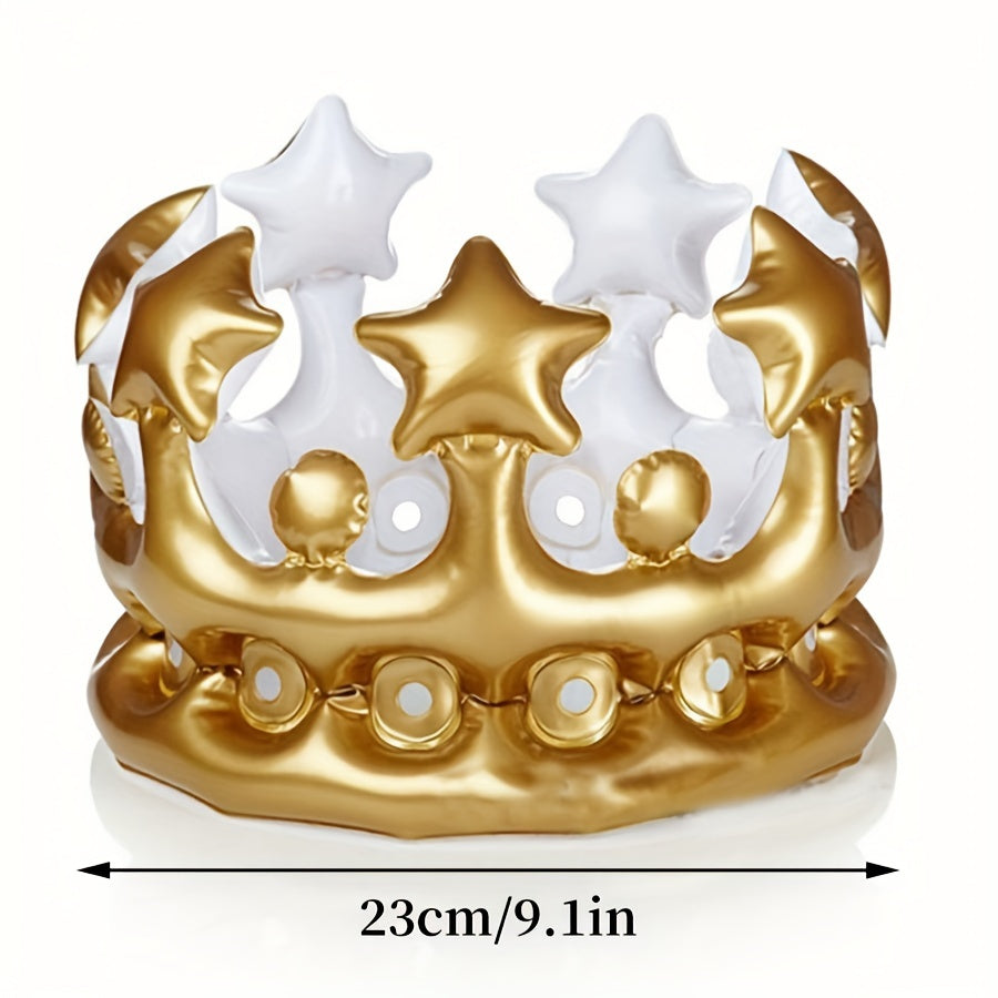 Inflatable Crown Hat Festive Gift Unique Party Headwear