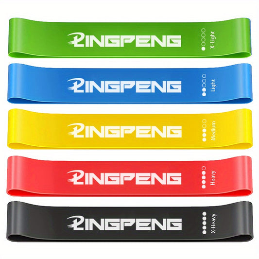 5pcs Resistance Loop Bands Set - Fitness Elastic Bands for Working Out Yoga