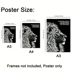 Lion and Quote Wall Stickers for Kids Room Decor