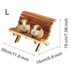 Solid Wood Hamster Small Animal Toy Chew Hideaway Chair Sofa