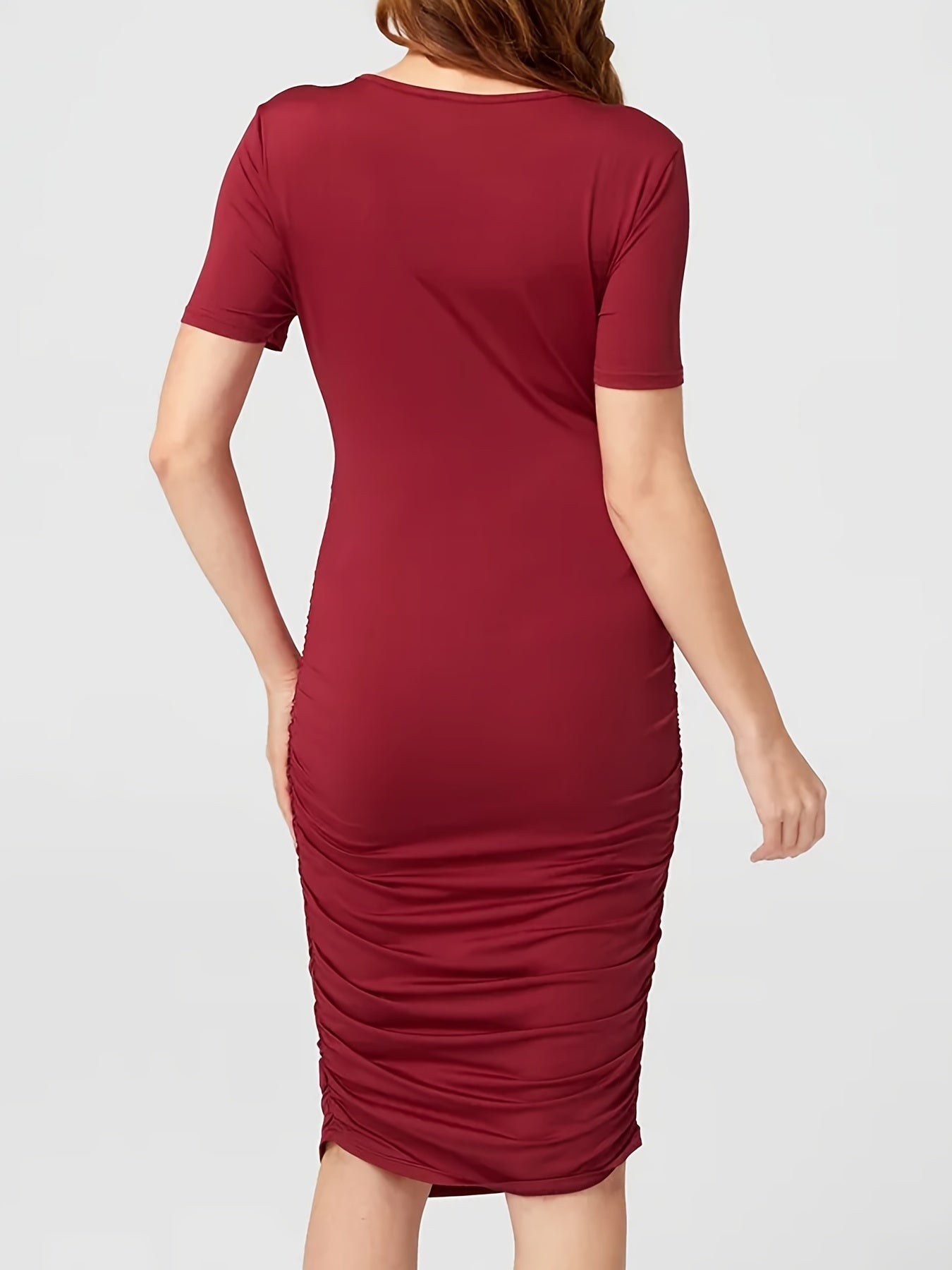 Maternity Casual Short Sleeve Dress for Summer Nursing Breastfeeding