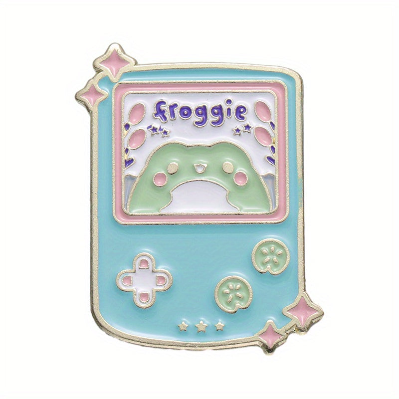 Frog Game Console Enamel Pins Frog Brooches Lapel Badges Animal Funny Jewelry