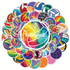 50pcs Volleyball Series Doodle Stickers Waterproof DIY Decorative Stickers