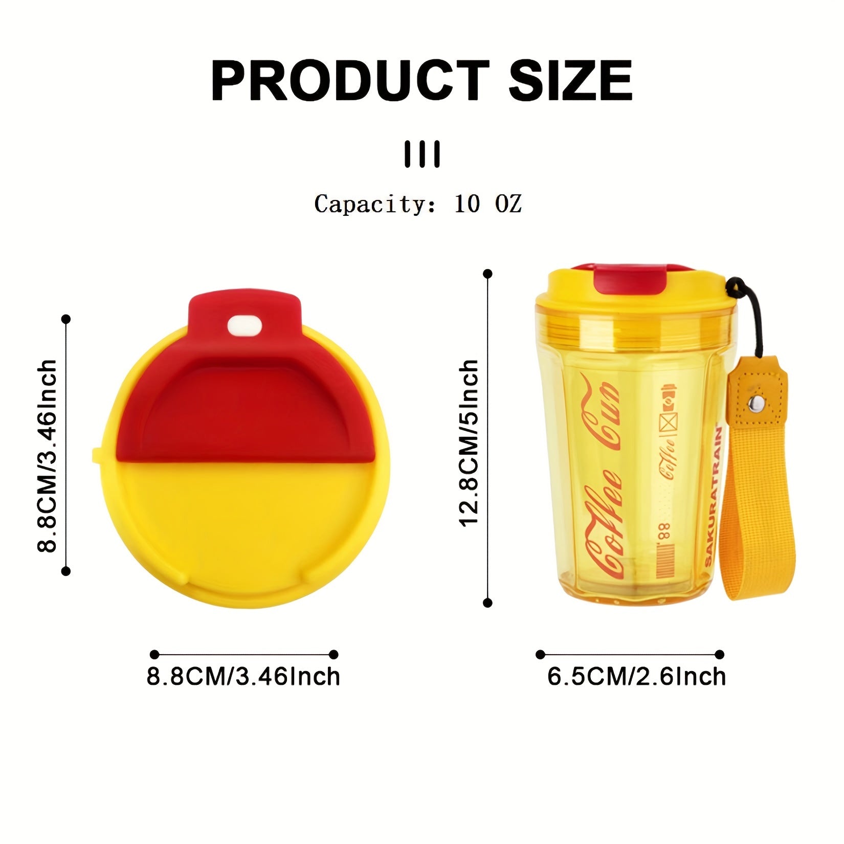 10 Oz Reusable Coffee Cup With Lid To Go Portable Coffee Cup