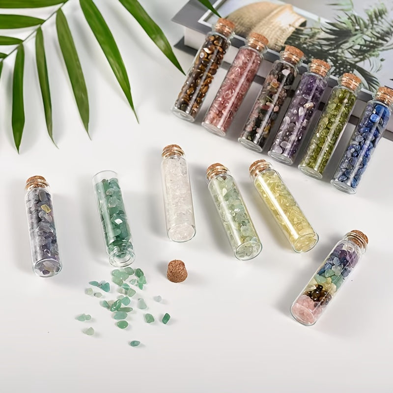 Natural Gemstone Ornament Crushed Stone Bottle