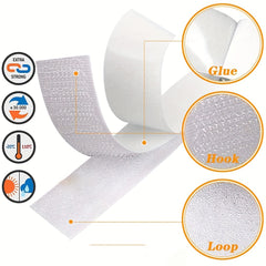 2 Vol. Adhesive Hook and Loop Tape DIY Nylon Sticker Double Sided Fastener