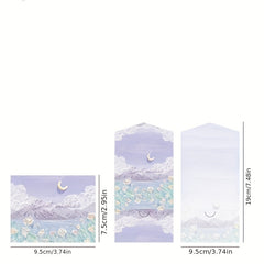 6pcs Landscape Painting Greeting Card Thanksgiving Christmas Birthday Message