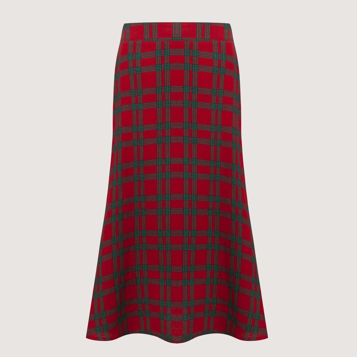 Plaid Pattern Zipper Back Casual Bodycon Skirt
