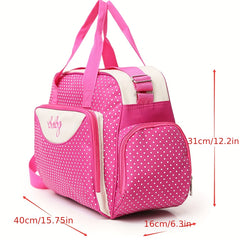 Polka Dot Mommy Bag Large Capacity Diaper Bag Tote & Shoulder Bag