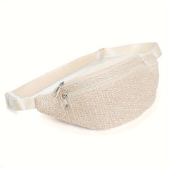 Straw Waist Bag for Outdoor Sports Running and Daily Commuting