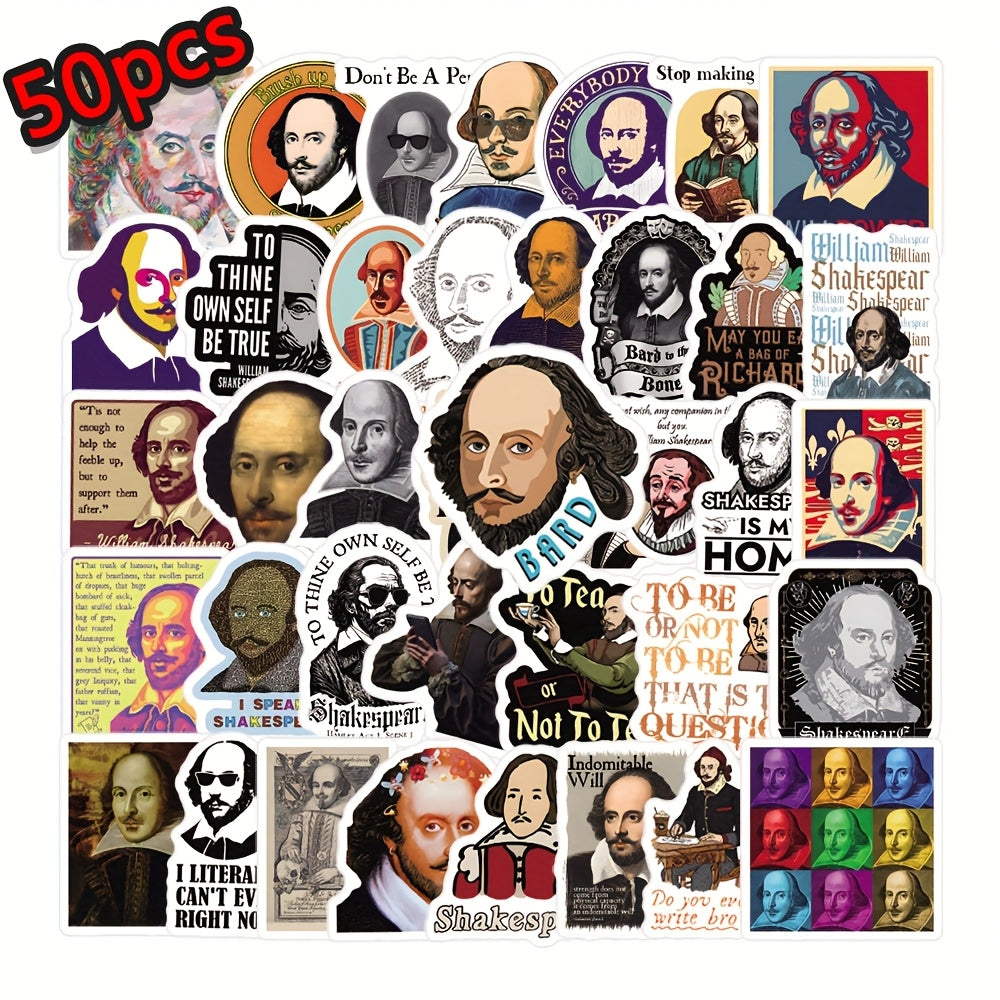Shakespeare Themed Stickers Set for Outdoor Adventures