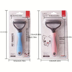 Double Sided Fur Knot Cutter & Hair Removal Comb for Pet Grooming