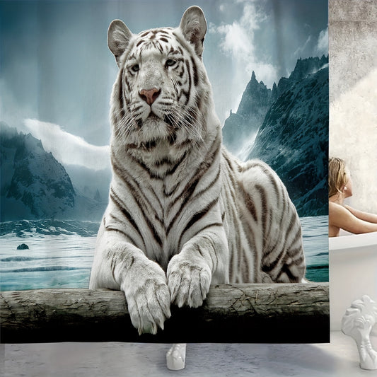 3D Digital Printing Bathroom Shower Curtain Waterproof Multifunctional Curtain