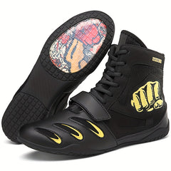 Men's Boxing Shoes Non Slip Durable Lace Up Wrestling Shoes