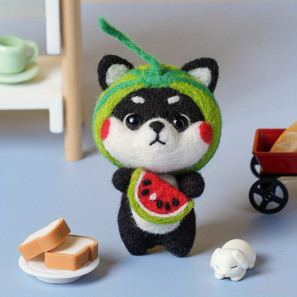 DIY Wool Needle Felting Kit Corgi Animal Dog Craft
