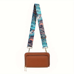 Retro Flower Pattern Wide Bag Strap Adjustable Shoulder Crossbody Strap