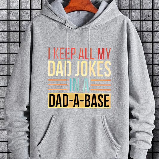 Dad Jokes Print Hoodie Men's Casual Sweatshirt