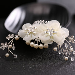 Flower Rhinestone Hair Comb Headband Bride Wedding Jewelry