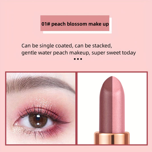 Two Tone Shimmer Eyeshadow Stick Brown Orange Natural Eye Makeup