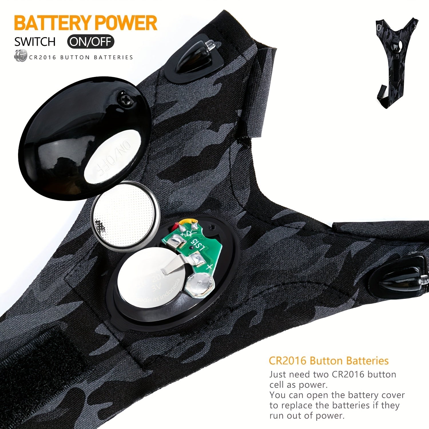 LED Flashlight Gloves for Repairing Fishing Running Hiking