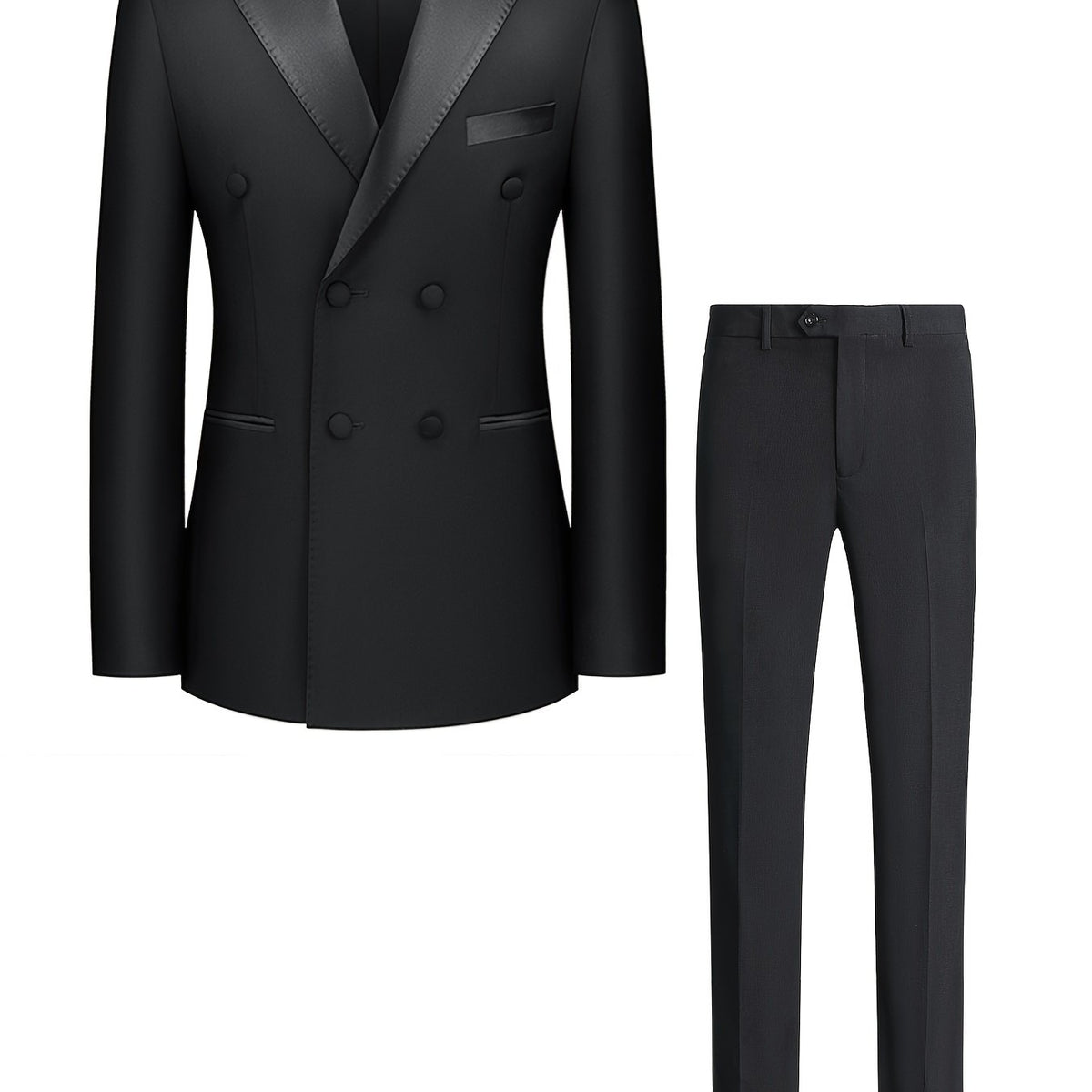 Men's Double Breasted Business Blazer Suit with Pants