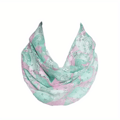 Lace Floral Butterfly Print Scarf Thin Breathable Neck Gaiter Warm Elastic