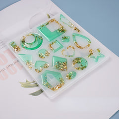 Crystal Drip Rubber Mold Irregular Shape Earrings Silicone Mold