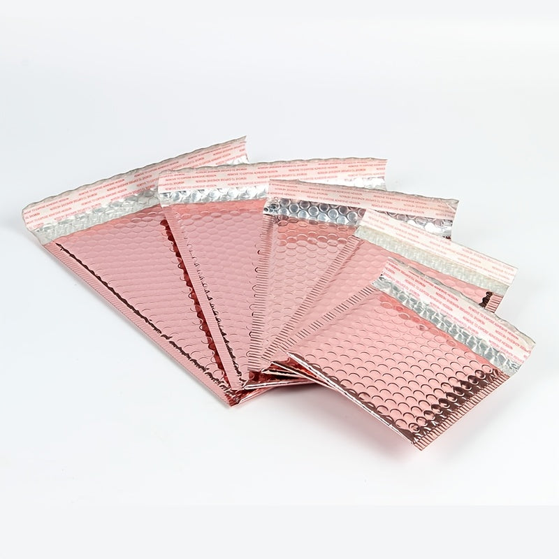 10pcs Rose Aluminized Bubble Envelopes
